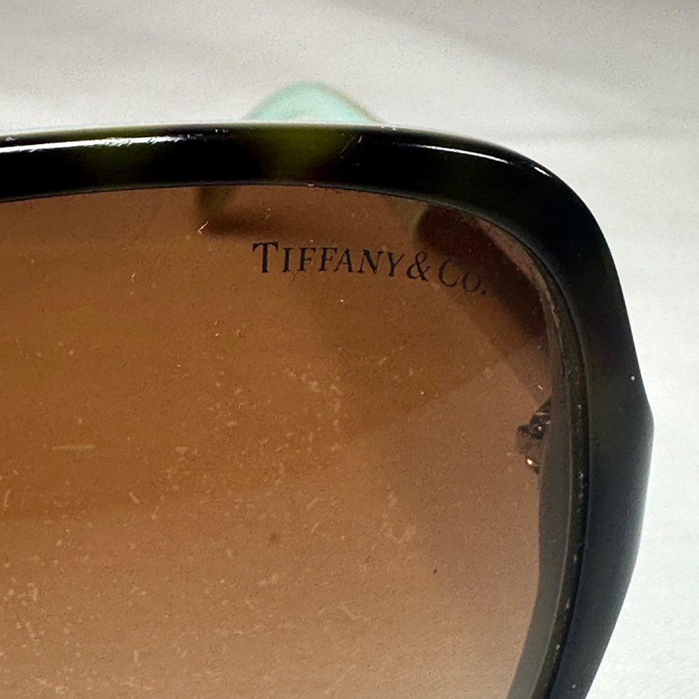 Tiffany and Co Havana Oversized Sqaure Tortoiseshell Sunglasses Tiffany Blue - Picture 12 of 16